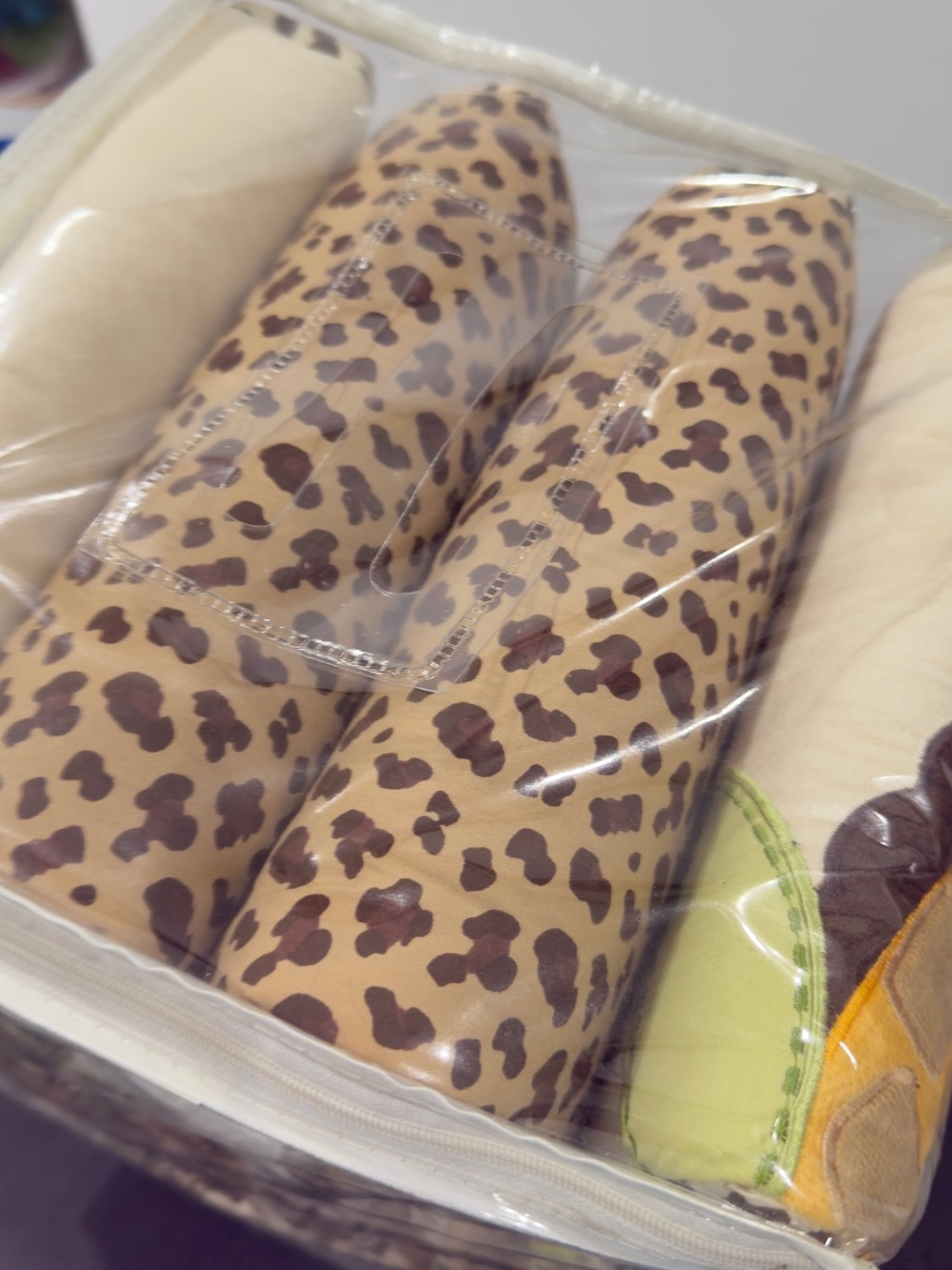 Baby Crib Bedding Leopard & Giraffe Print Brown Green - Picture 3 of 4